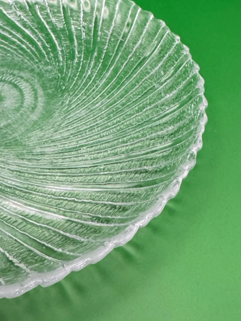 Arcoroc Seabreeze Swirl Salad Plates Set of 2 | 7” Clear Glass Spiral Pattern